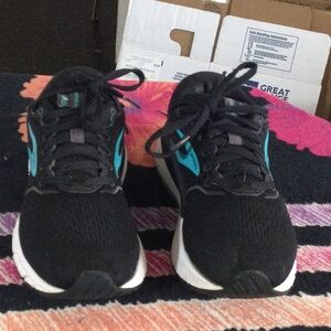 Black and Teal Athletic Shoes
